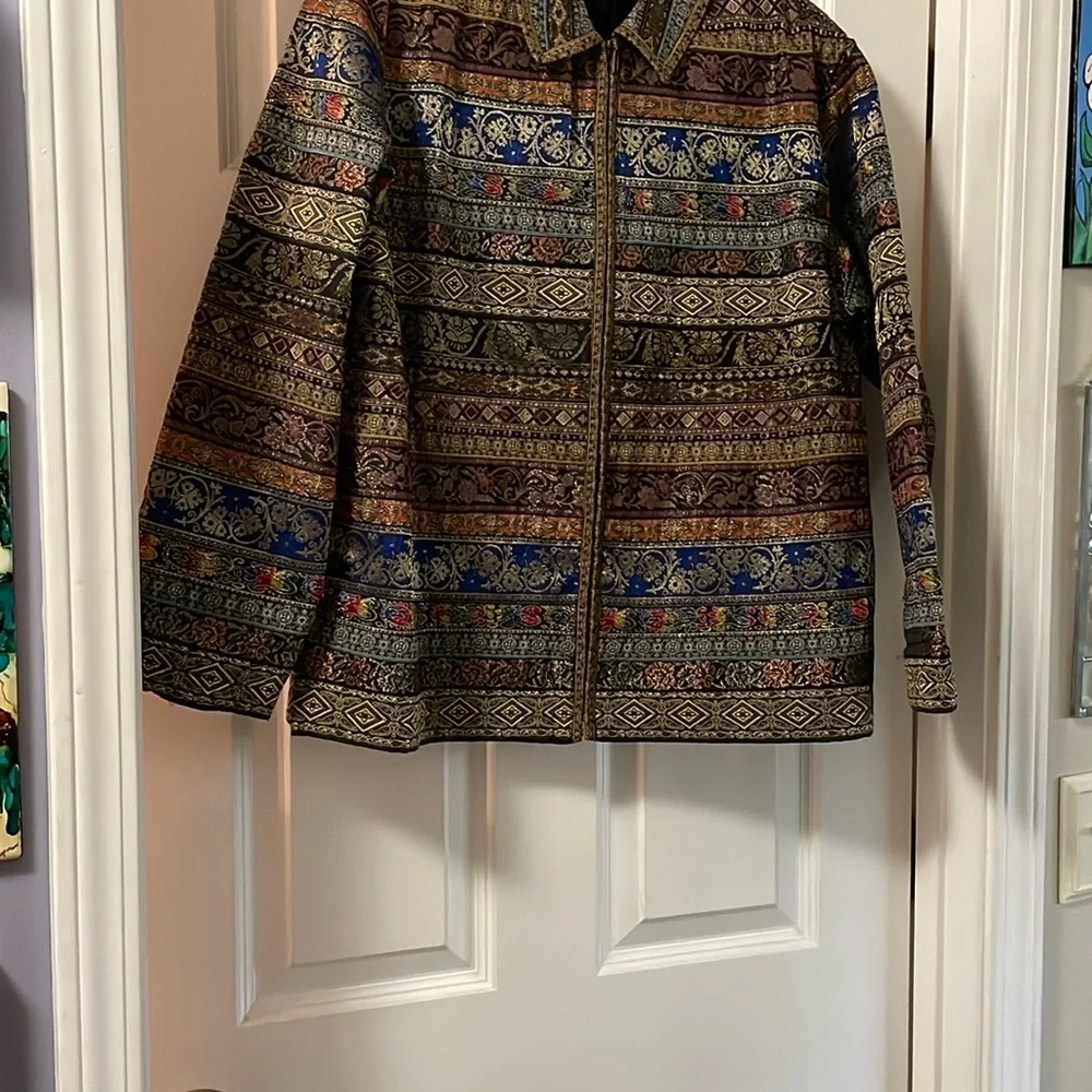 Chico's Multicolor Patterned Jacket - Picture 2 of 6